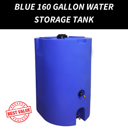  Blue 55 Gallon Water Storage Tank by WaterPrepared